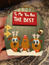 Handmade Wooden Reindeer Door Ornament – "To Me, You Are The Best" Cute Christmas Tree Decoration & Holiday Gift