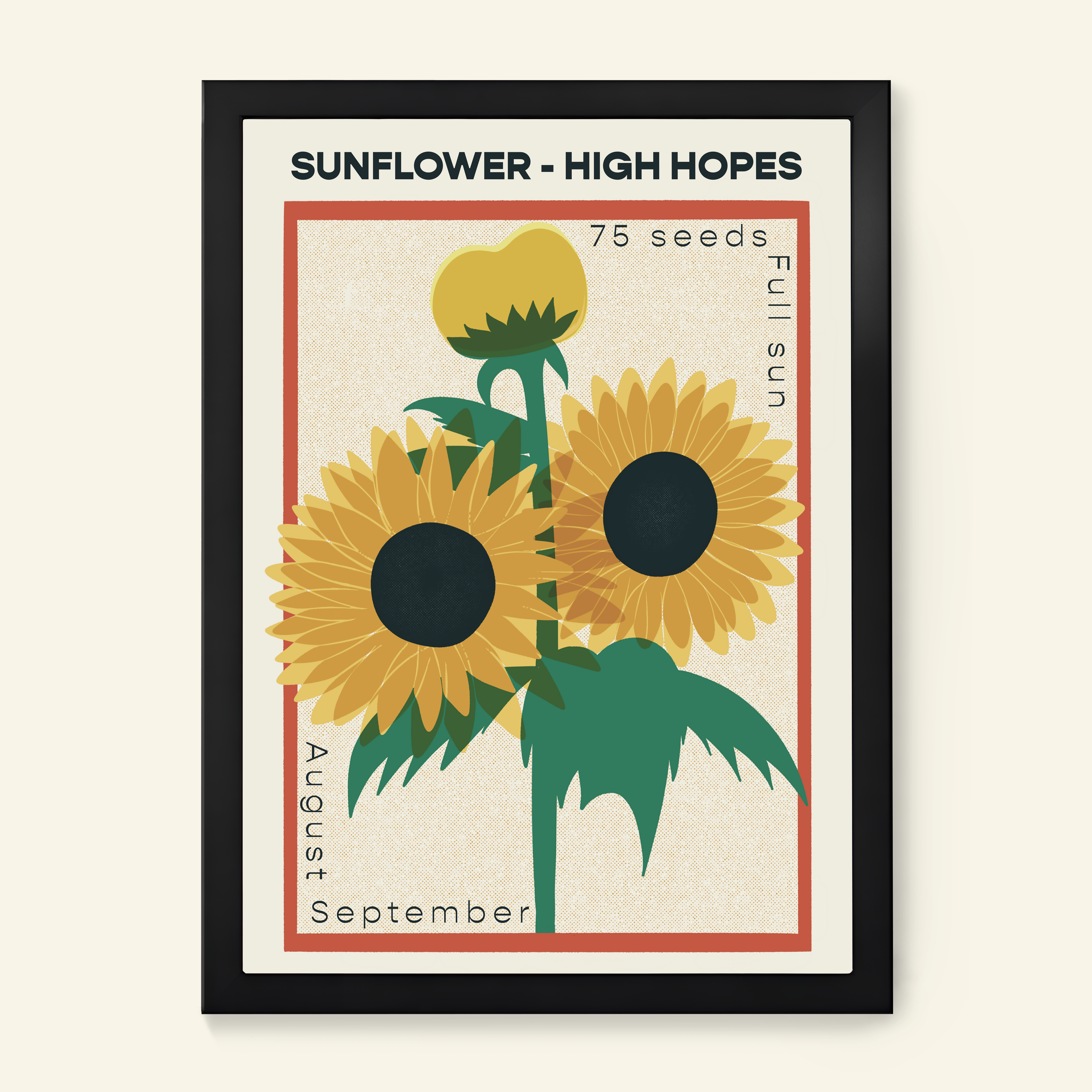 Sunflower High Hopes Flower Print