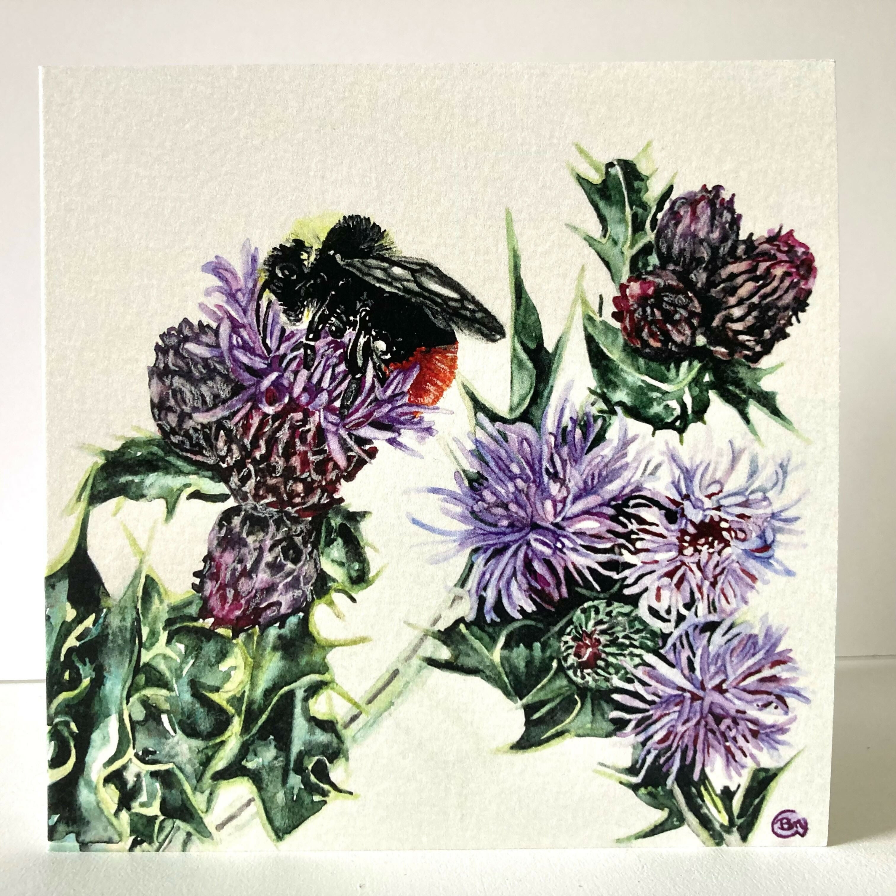 Red Bumblebee - Greetings Card