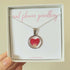 Pressed Rose Heart Necklace Stainless Steel