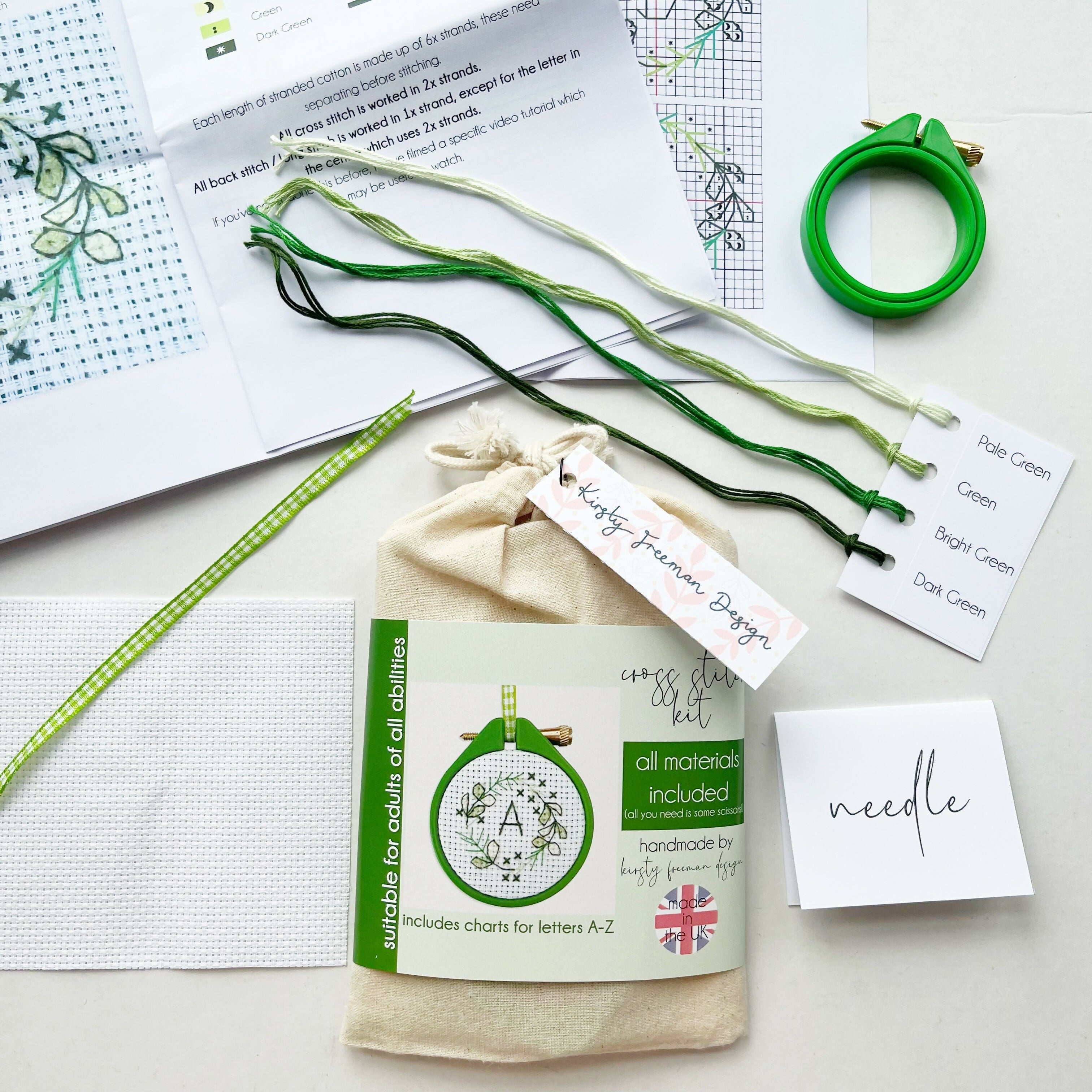 Personalised Letter Wreath Cross Stitch Kit