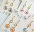 Real Flower Mini Gold Knot Circle Earrings