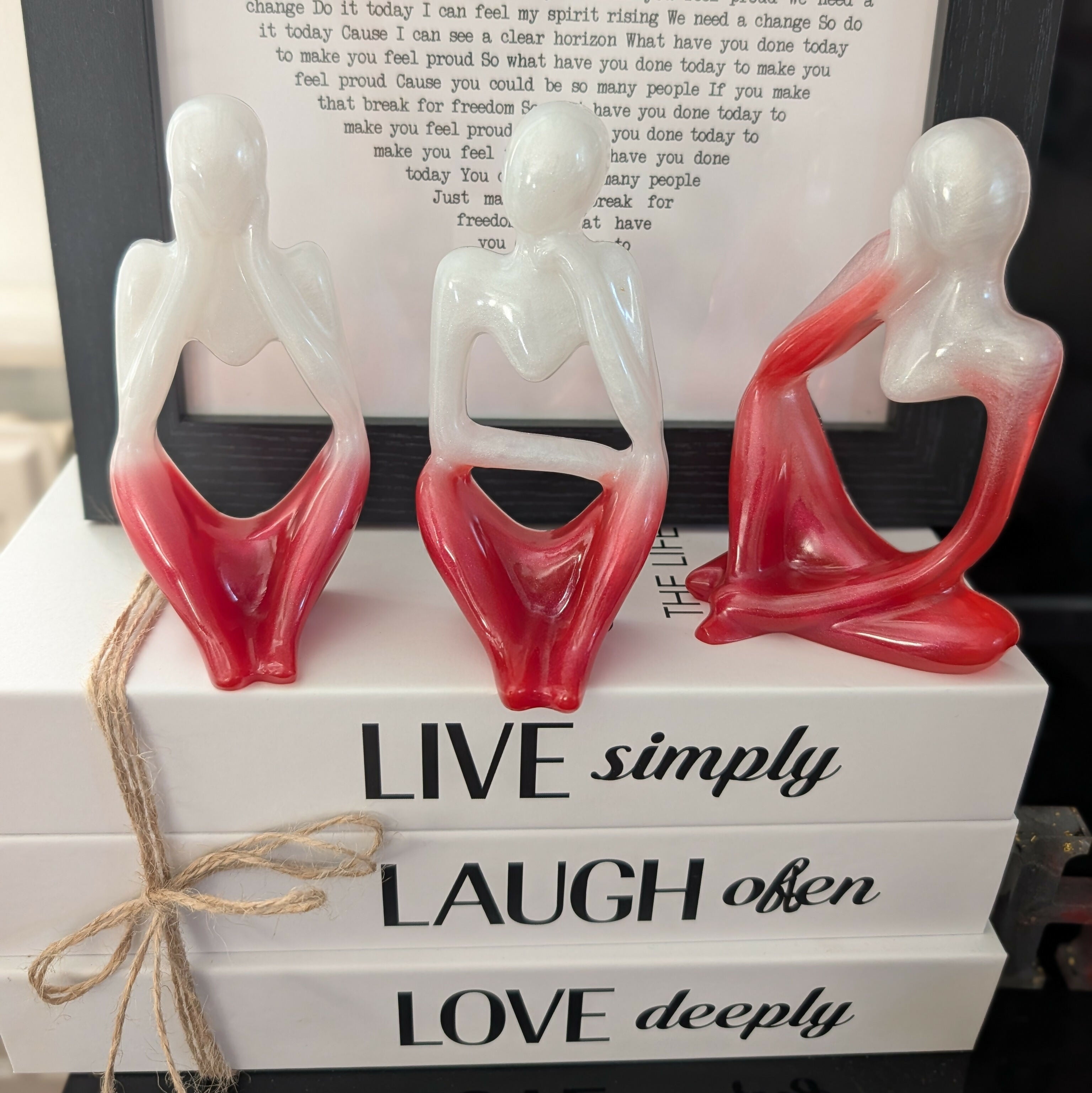 ABSTRACT THINKER STATUE – HANDMADE RESIN ART DECOR