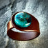 Handcrafted Natural Leather & Shattuckite with Hematite Gemstone Bracelet - Size S or M