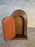 Handcrafted wooden opening fairy door