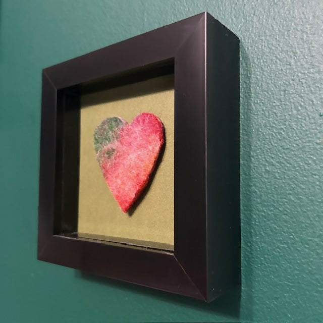 Lovely Multi Coloured Framed Felt Heart