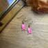 Lovely Pink Enamel Fish Earrings