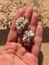 Cascading Flower Drop Earrings with Mini Floral Clusters