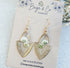Long White Real Flower Earrings