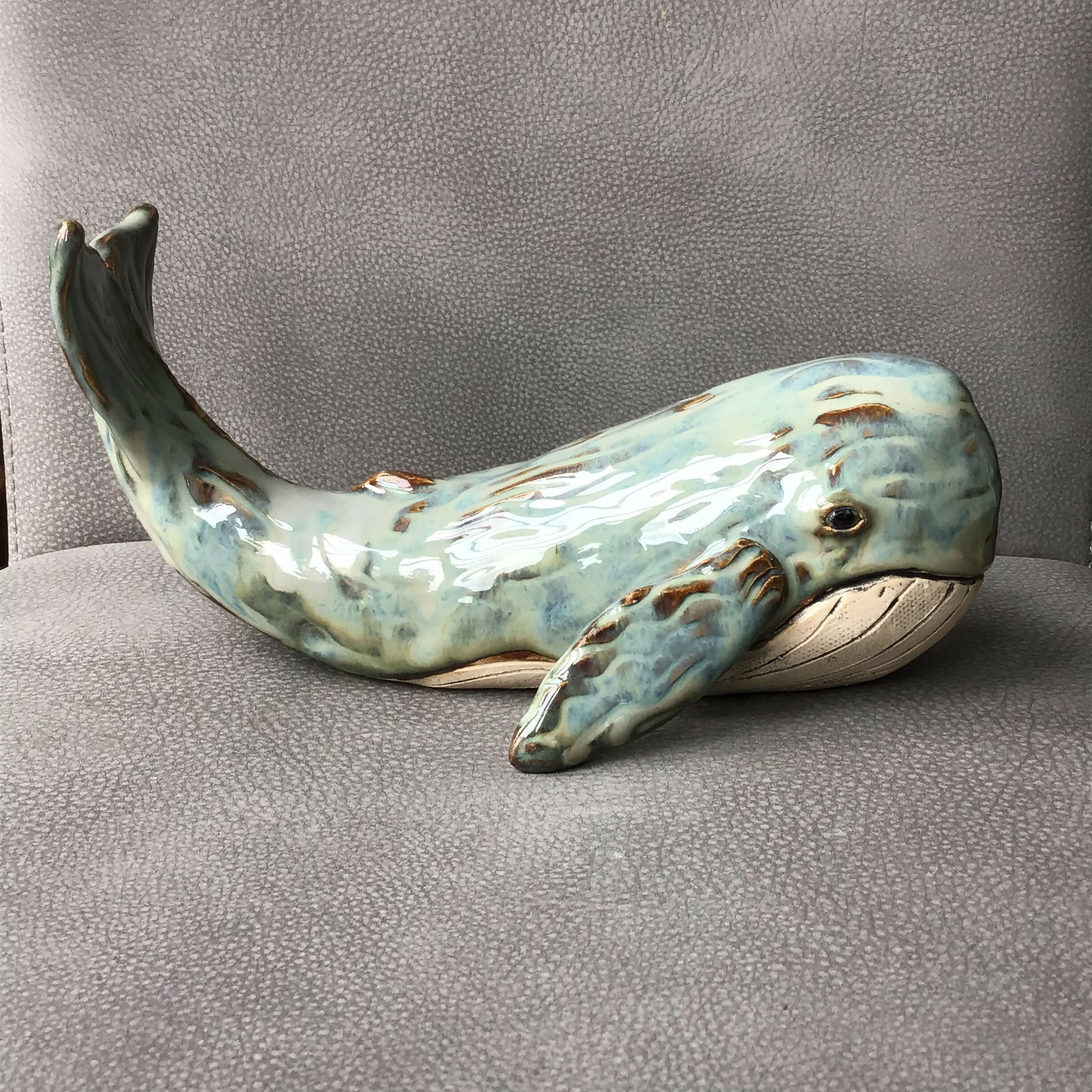 Ceramic Texture Whale Sculpture