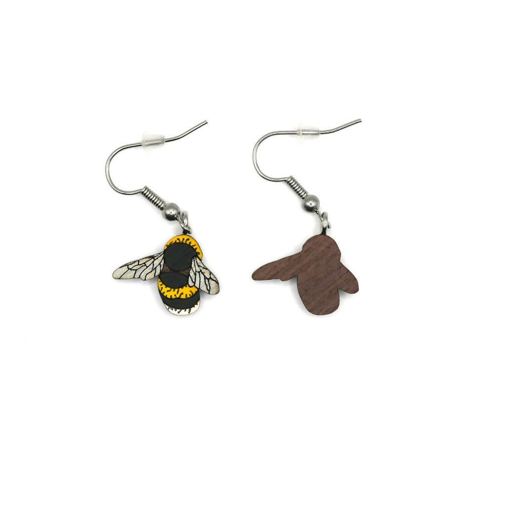 Bumble Bee Dangle Earrings