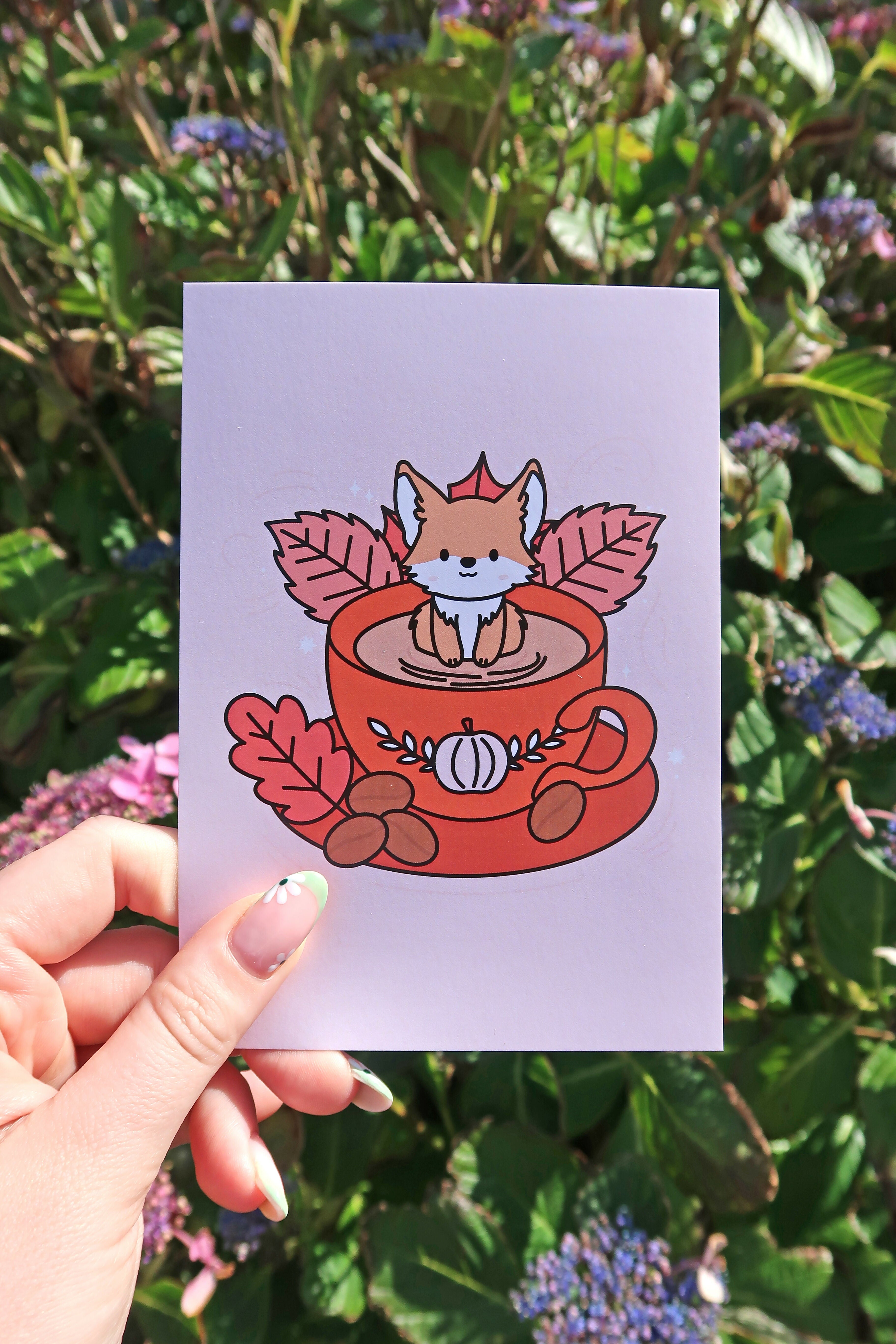 Fox Coffee A6 Art Print