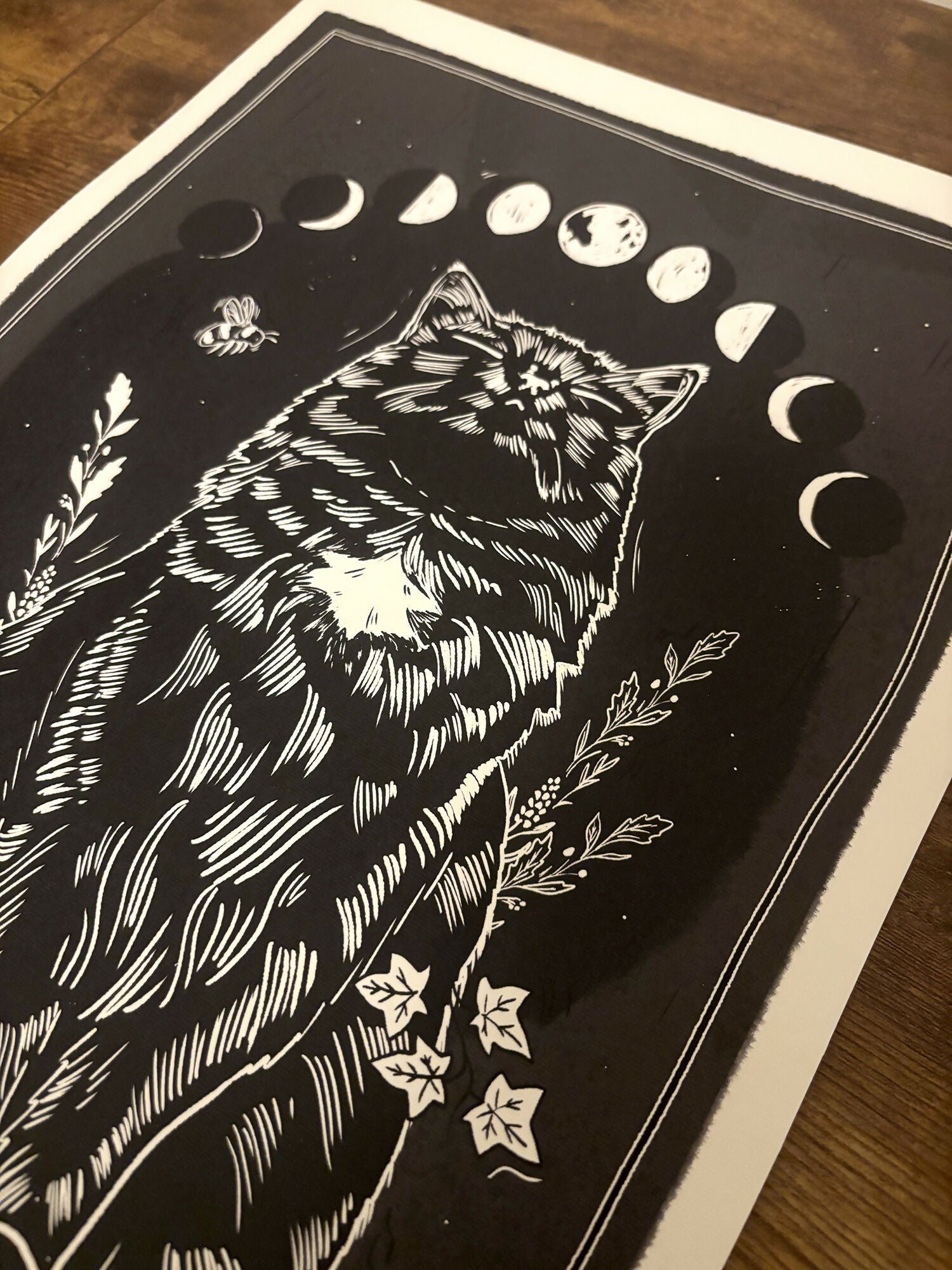 Witch of the Cats / Folklore Feline Art Print A3