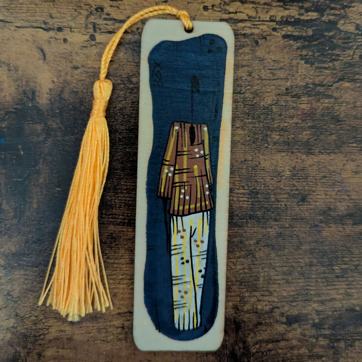 Wooden Hand Painted Bookmark