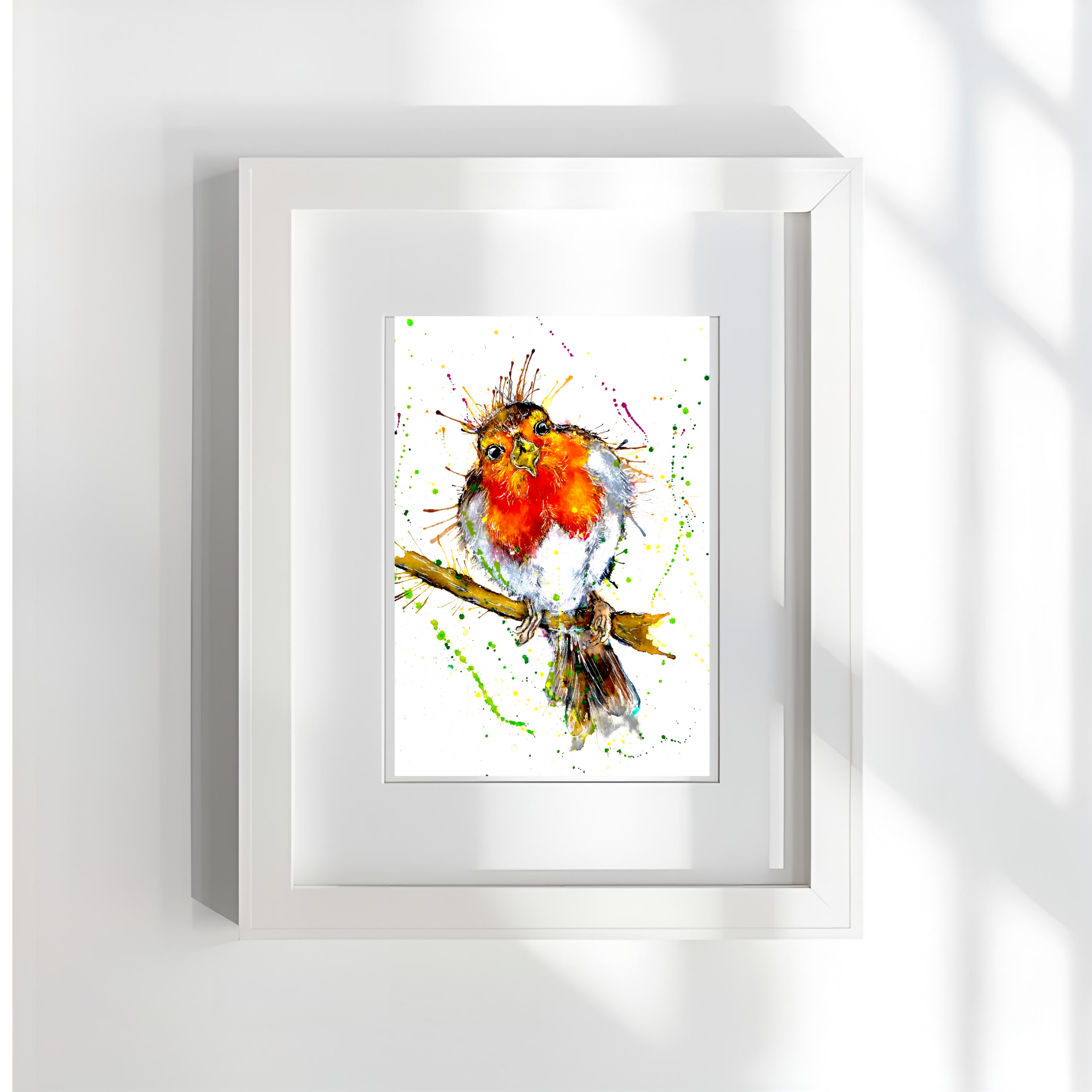 FINE ART PRINT OF OLIVER THE ROBIN, PART OF THE 'ANIMAL ART COLLECTION'