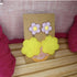 Big Pastel Flower Polymer Clay Earrings