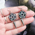 Handmade Black Glitter Pentacle Resin Earrings