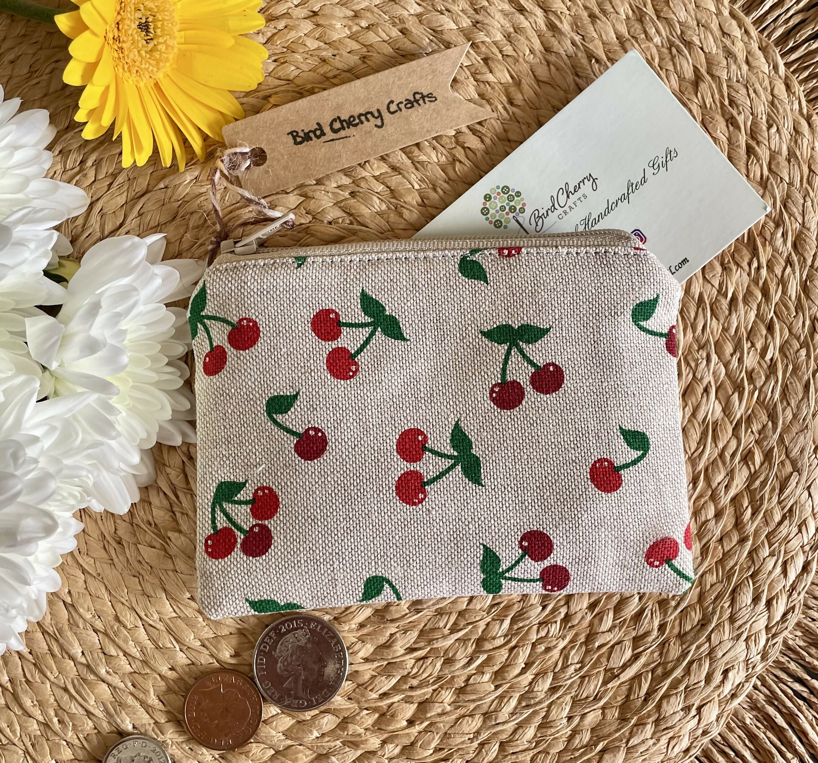 Cherry Print Coin Purse
