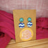Small Blue Wave Polymer Clay Circle Earrings