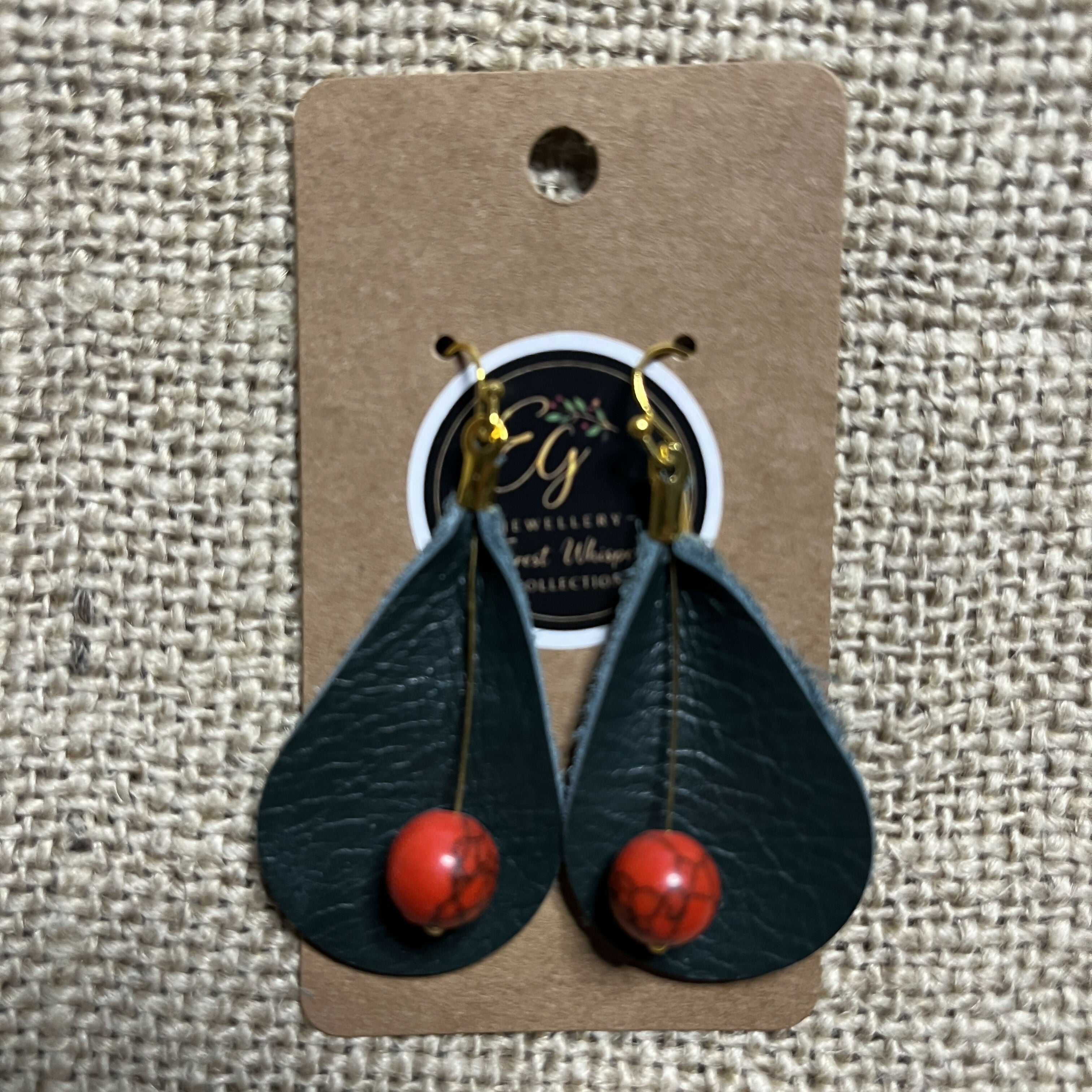 Forest Whisper Leather Earrings – Rowan Berry