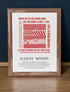 Hull KR Art Print RED RED ROBIN LYRICS Design in White