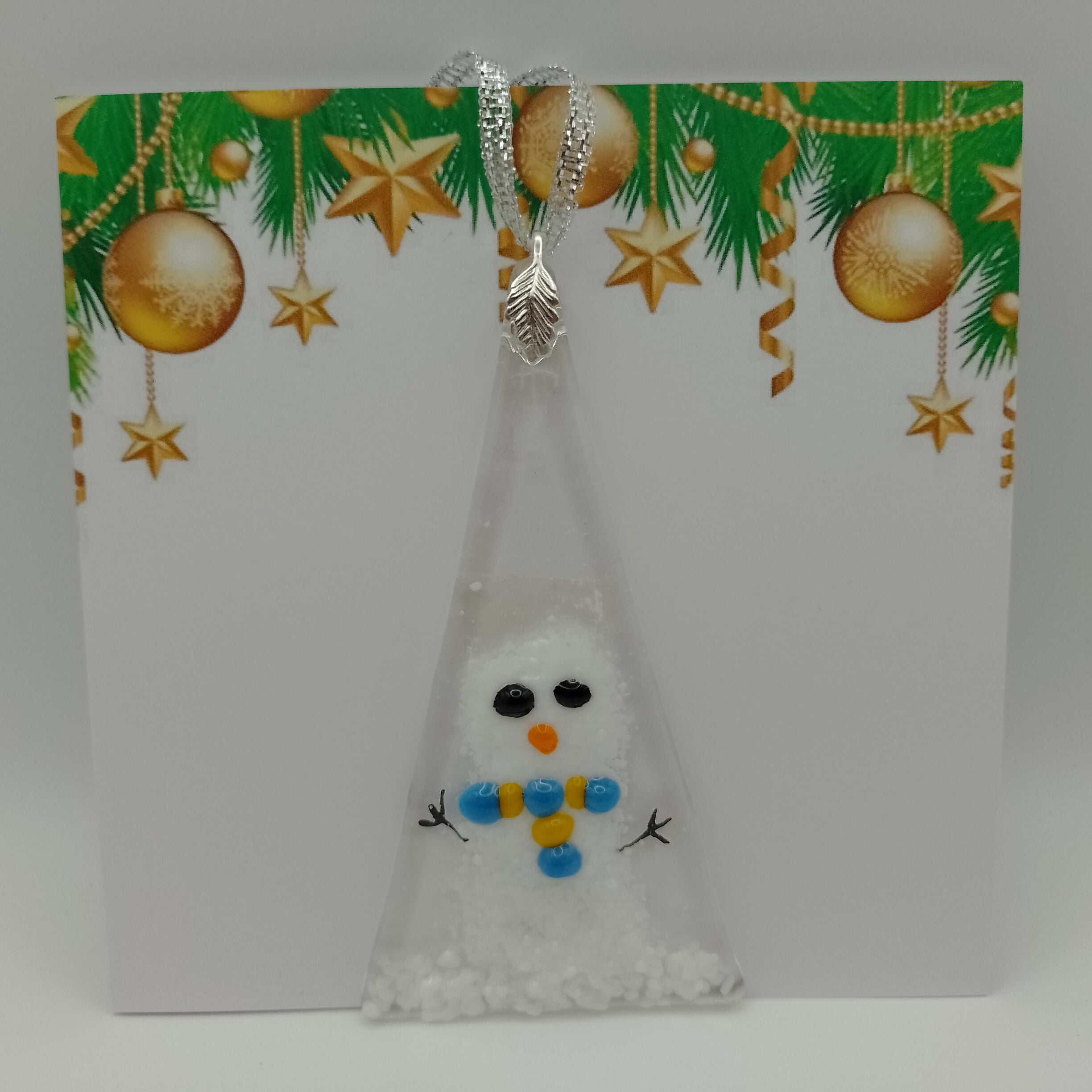 Fused Glass Christmas Card