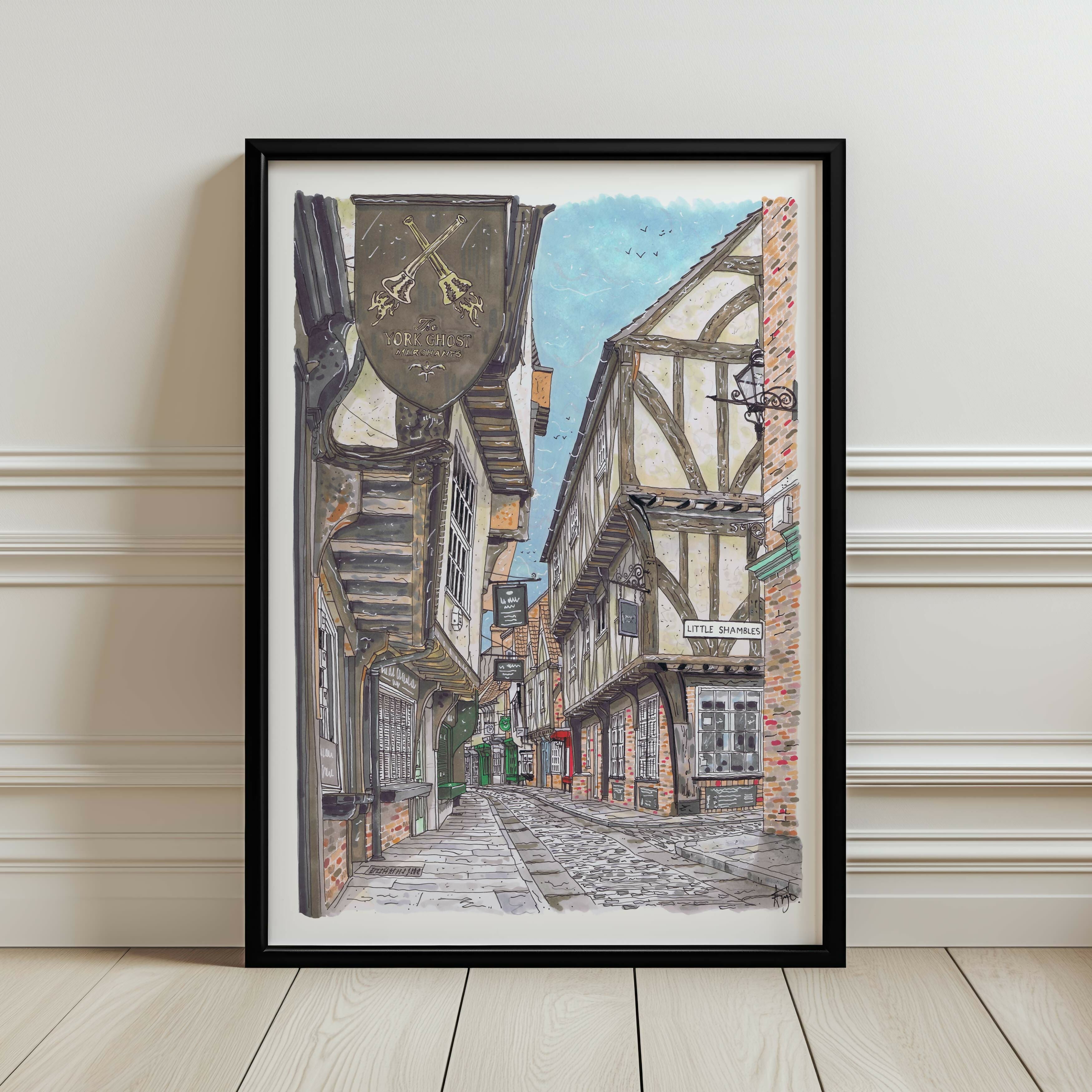 THE SHAMBLES YORK PRINT