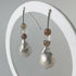 HEALING CRYSTAL & STERLING SILVER CROWN CHAKRA EARRINGS WITH BAROQUE PEARLS