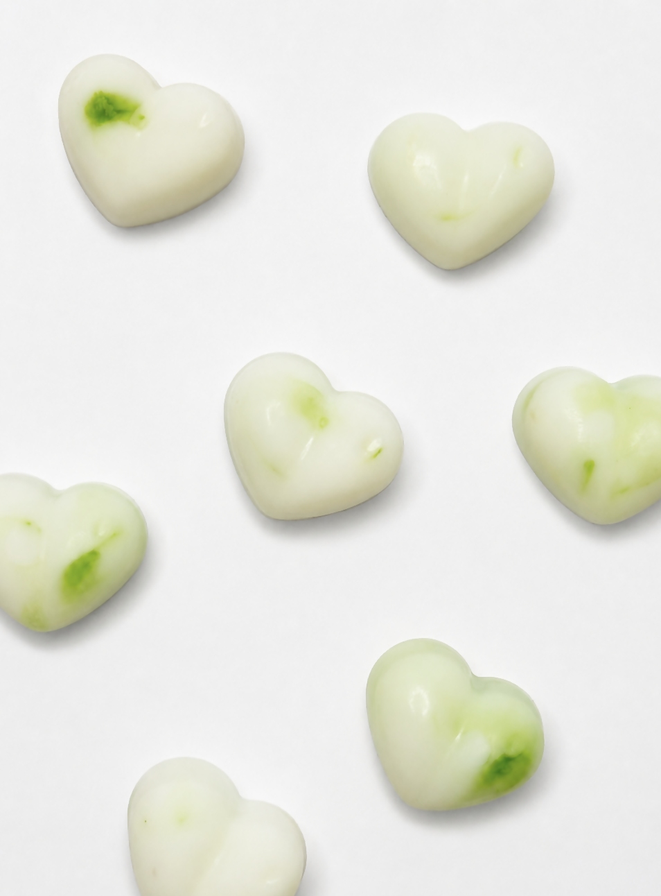 Pistachio Creme - Pistachio & Almond fragranced Heart Shaped Wax Melts