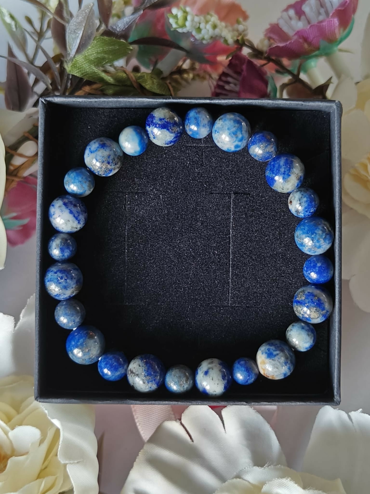 Lapis Lazuli Crystal Bead Bracelet