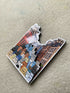 Double Layered Wooden Magnet - Cats on the Street