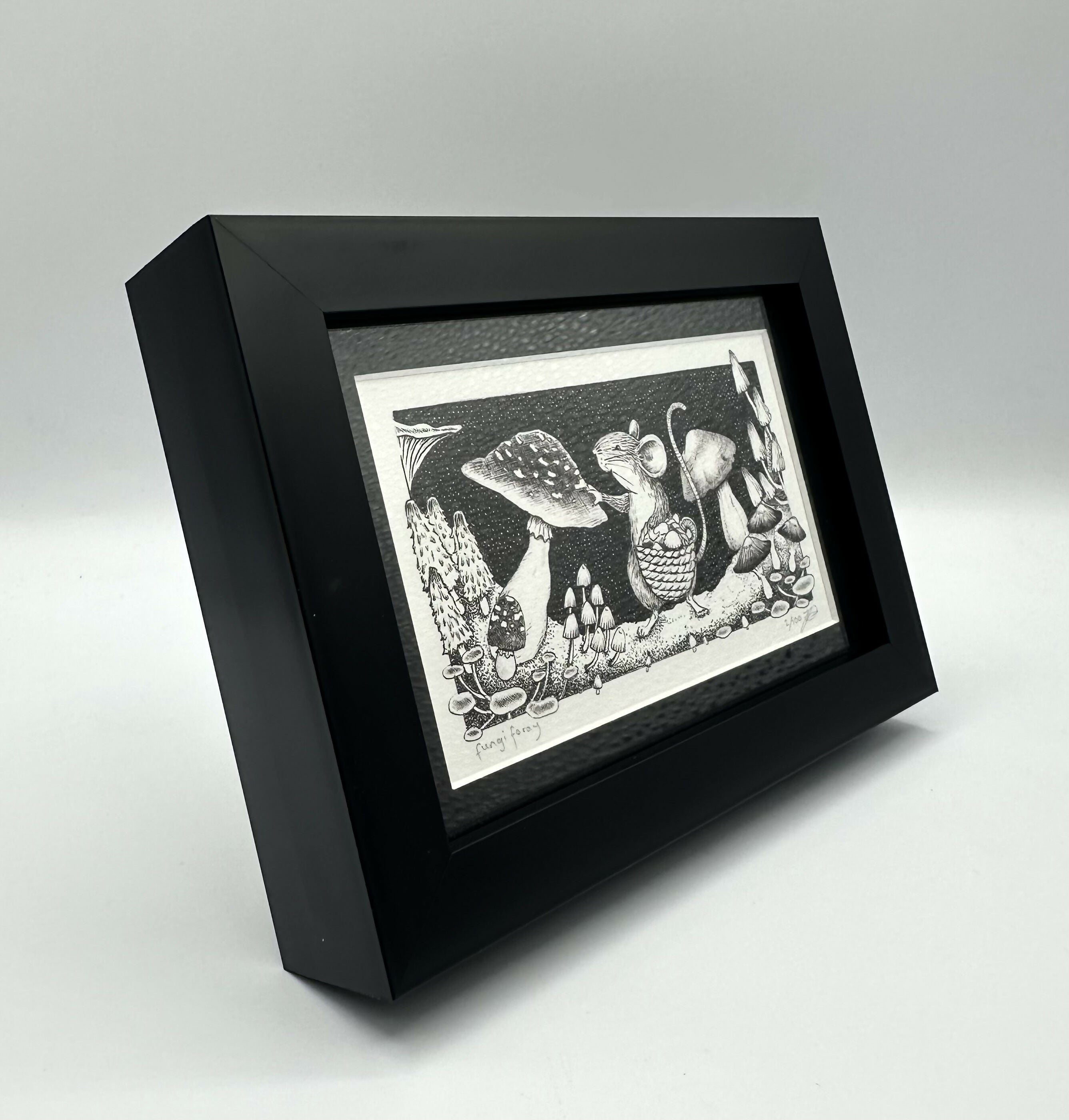 Fungi Foray - Framed Limited Edition Print by Jenny Davies