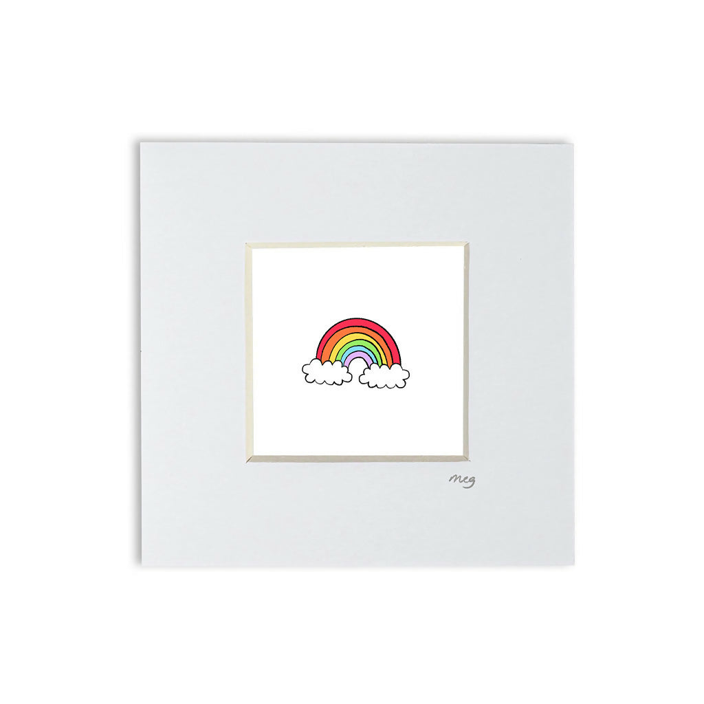 Rainbow 4x4" Mounted Mini Print