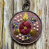 Hand Embroidered Vintage Style Pink Earrings