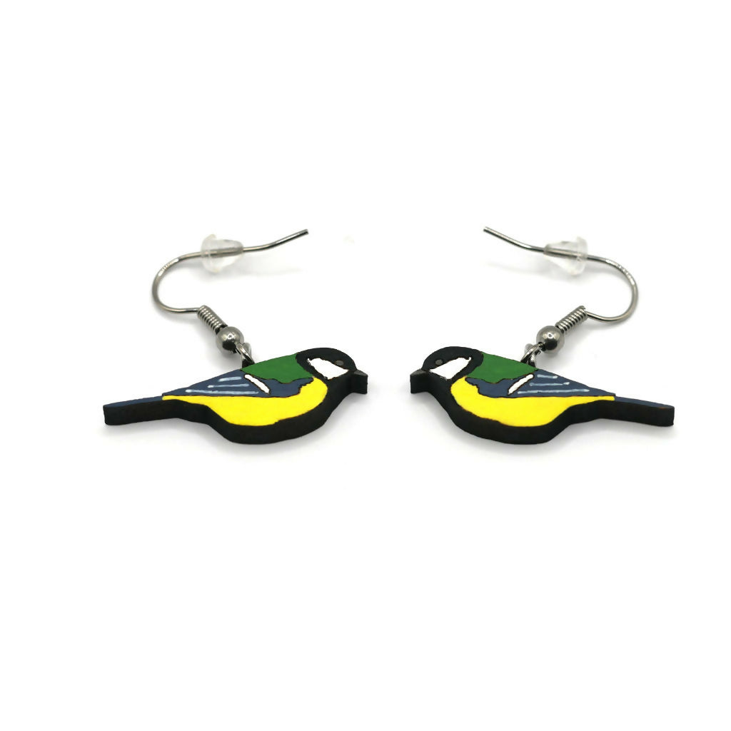 Great Tit Dangle Earrings