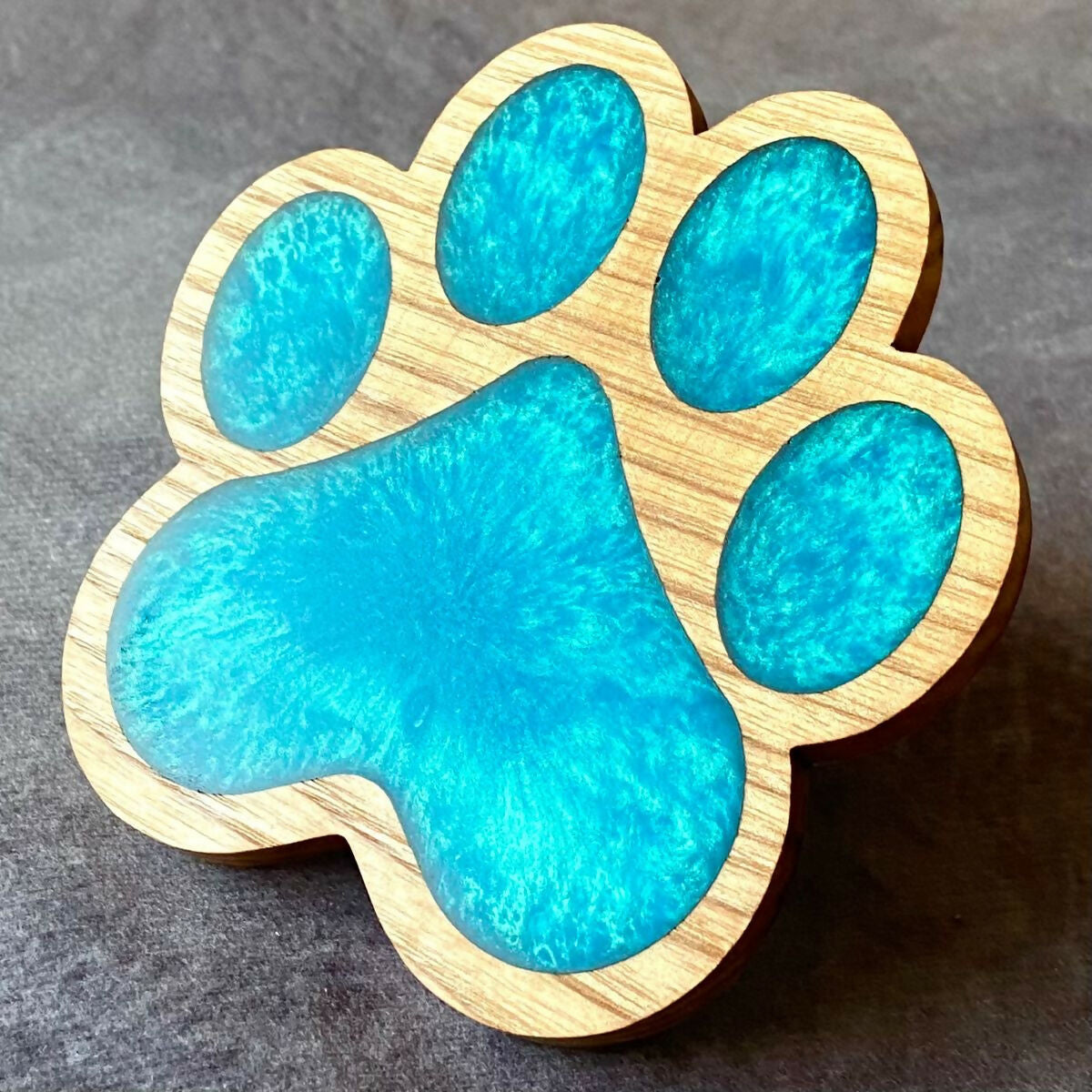 paw coaster turquoise