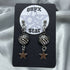 Zebra Print Star Dangle Earrings