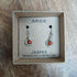 Aries Jasper Zodiac Wire Wrapped Earrings