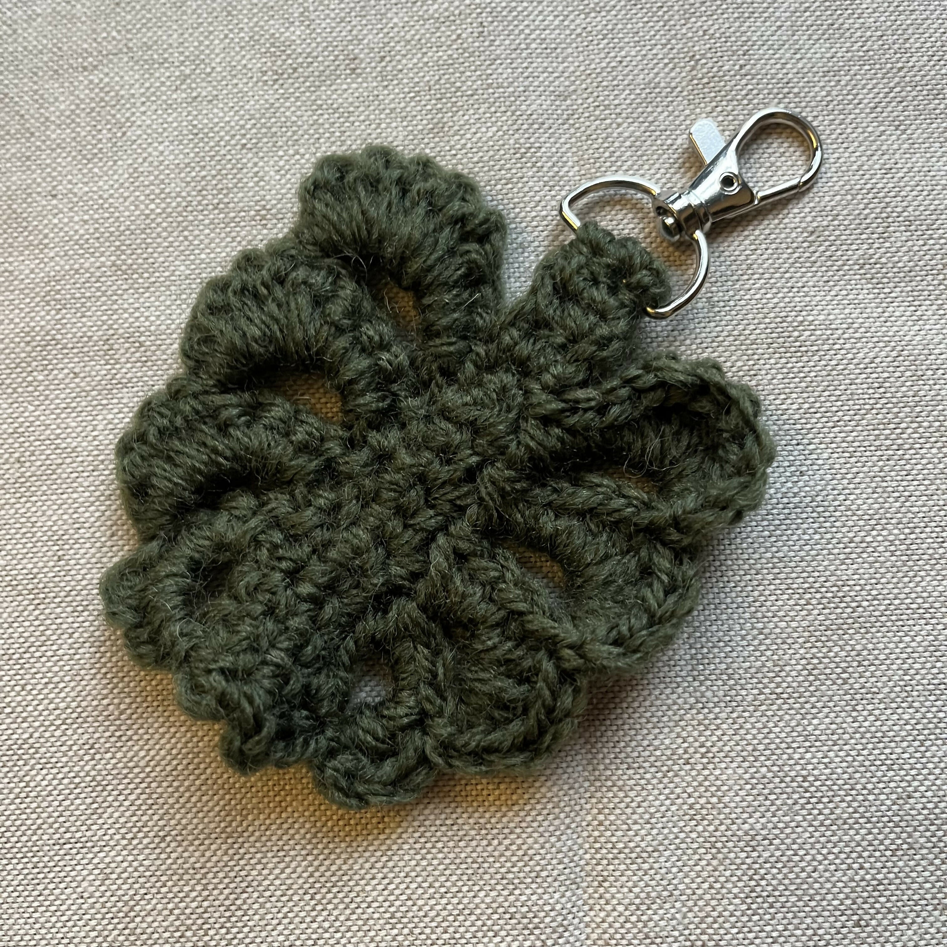 Crochet Leaf Key Chain