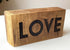 Rustic Reclaimed Oak Block Sign - Love