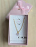 Stainless Steel Real Forget Me Not flower Necklace
