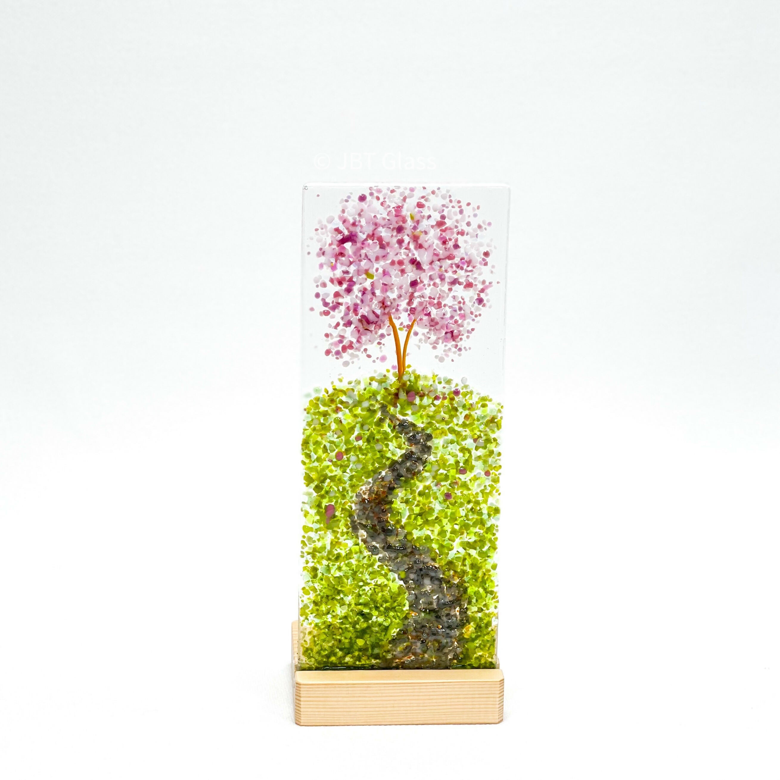 Cherry Blossom on Hill Med Plinth