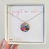 Real Flower Sister Circle Necklace Silver Plated