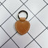 Heart Shaped Leather Keyring - Blank