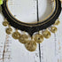 Black Macrame & Gold Brass Wire Spiral Choker; Egyptian Queen Tribal Statement Thai Jewellery