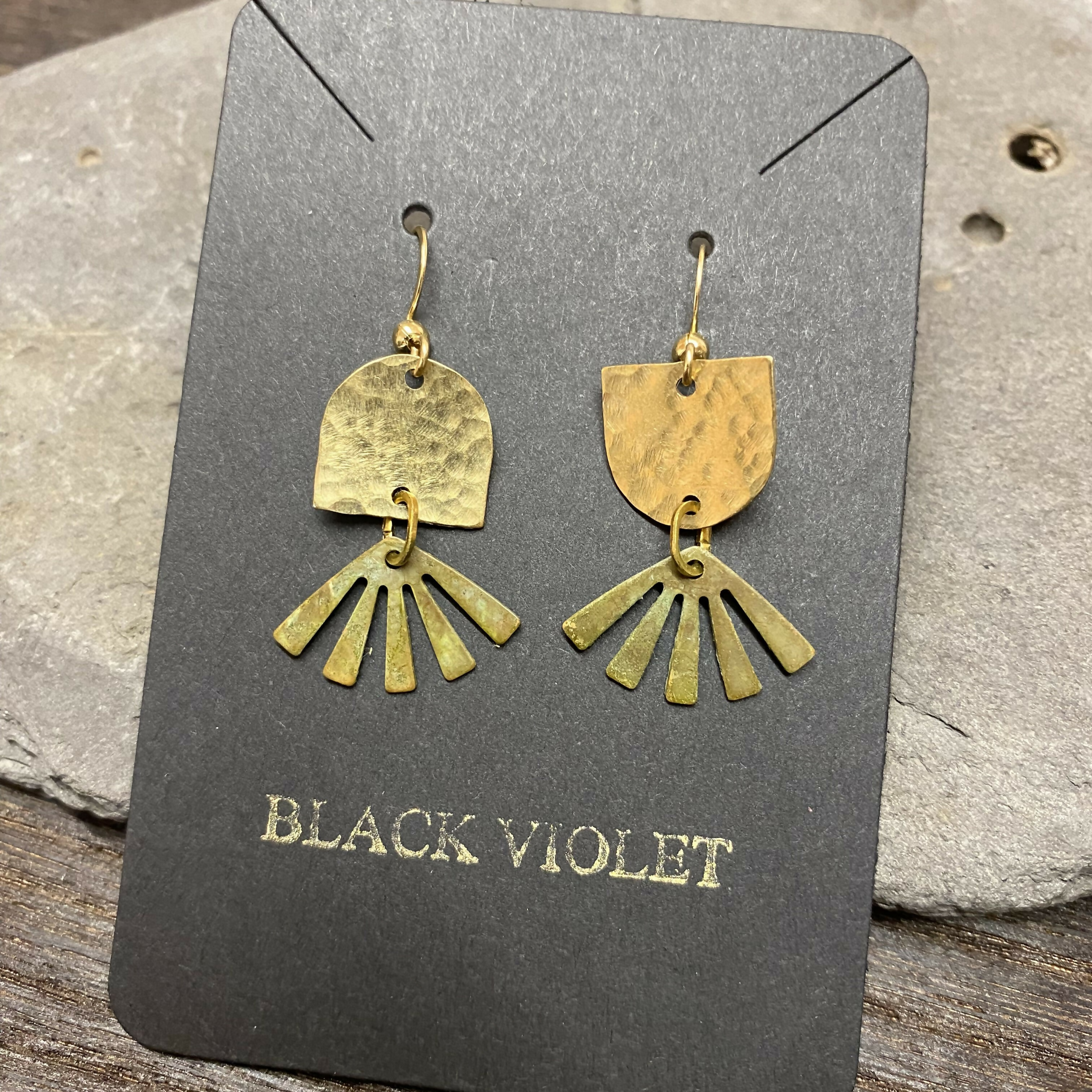 Hammered Ancient Talisman Earrings