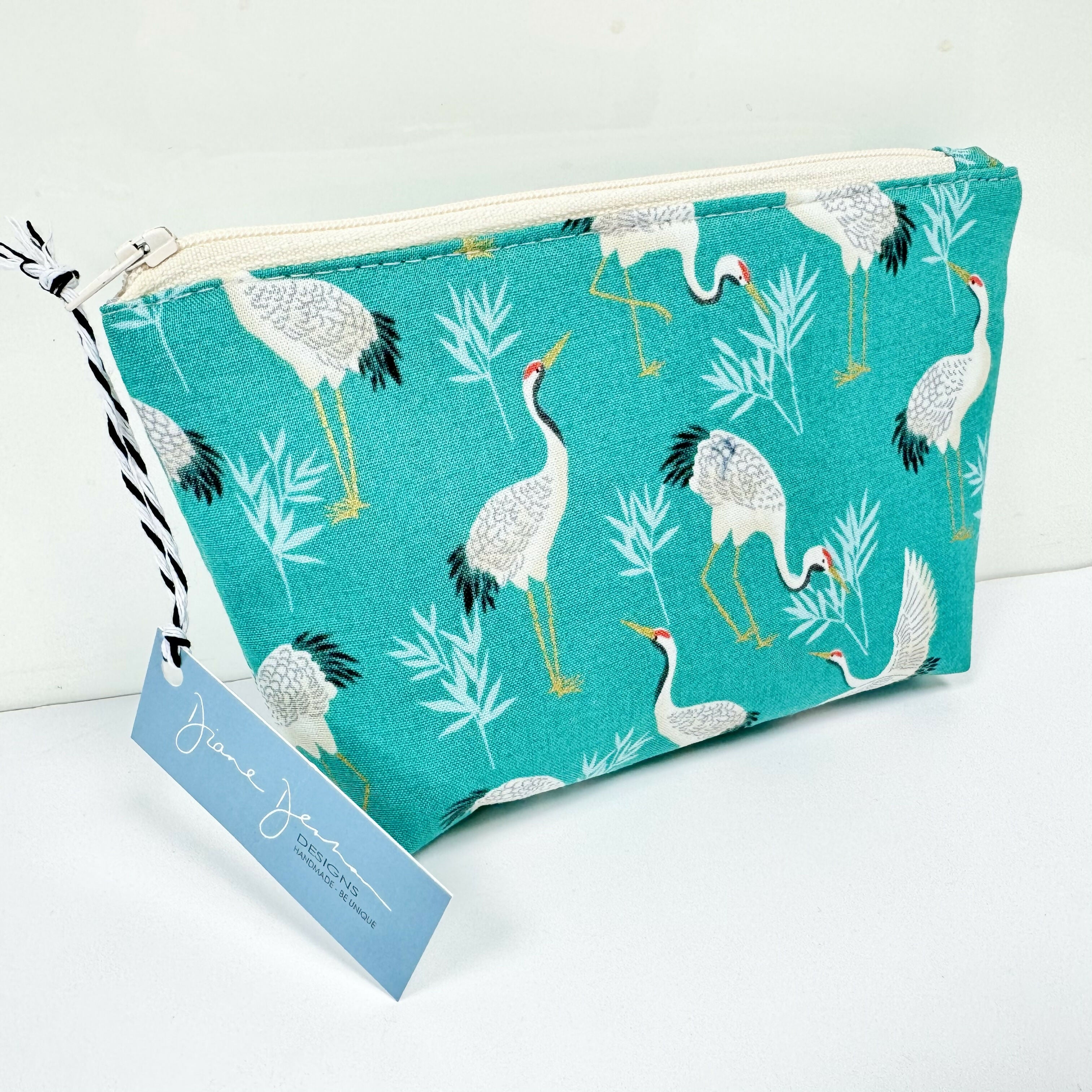 Crane Bird Small Make Up Bag