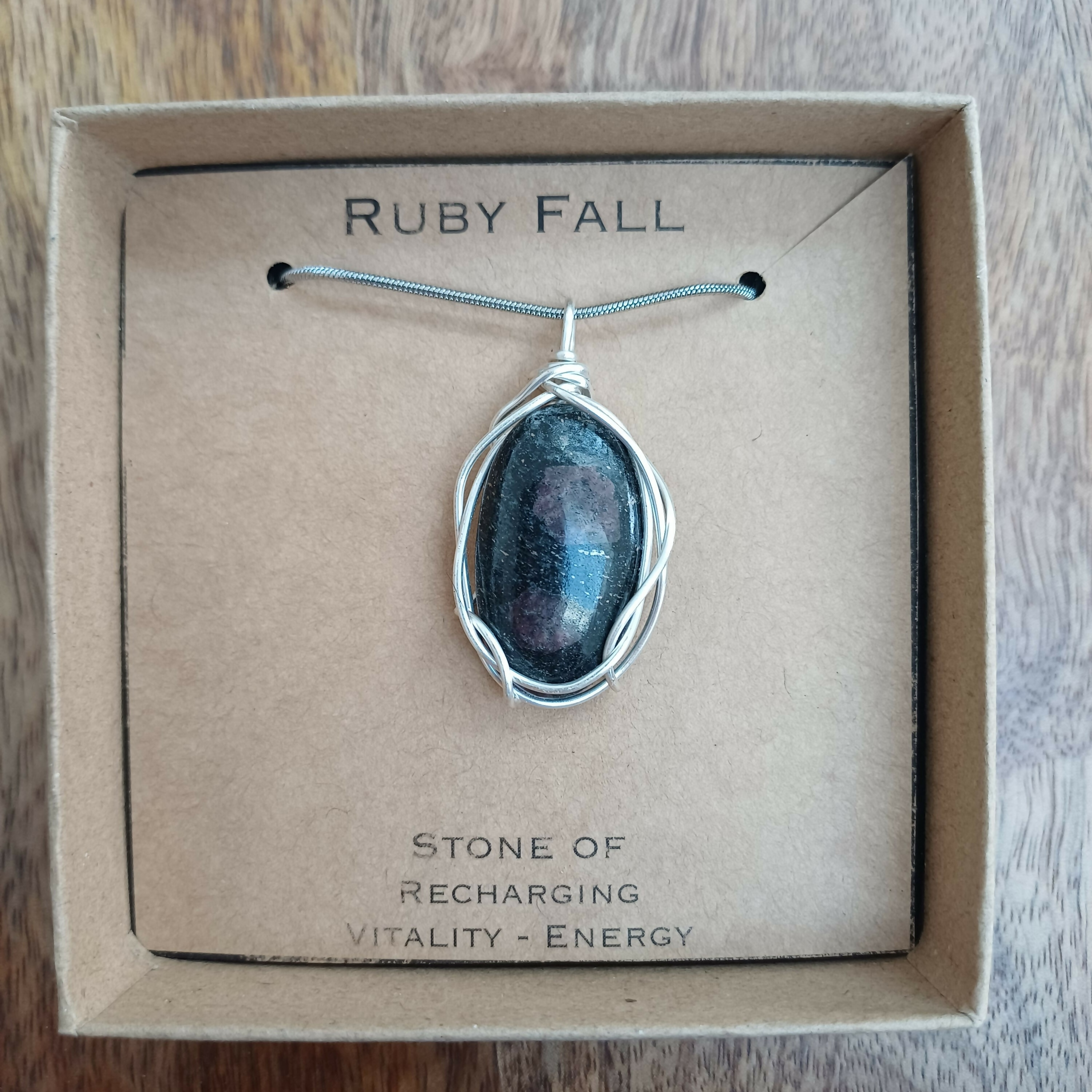 Ruby Fall Wire Wrapped Pendant