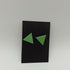 Green Enamel Triangle Stud Earrings