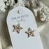 Gold Engraved Starfish Studs